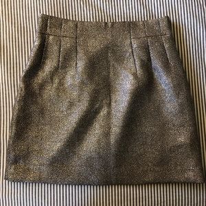 Beautiful gold bronze lined mini skirt